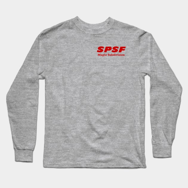 SPSF Maple Subdivision Red Long Sleeve T-Shirt by Kodachrome Railway Colors